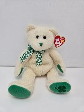 Ty Beanie Baby “Woolins” the St. Patrick’s Day / Irish Bear (8 inch)